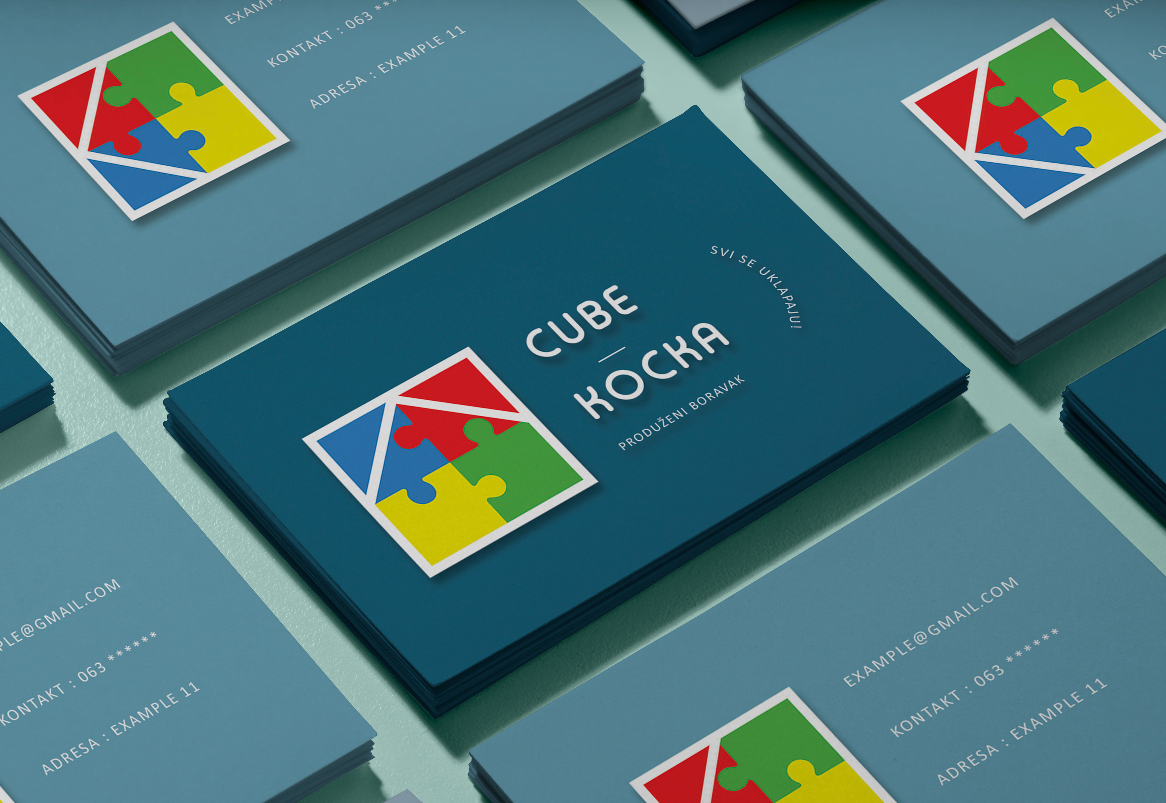 Business card mockup for ''Cube'' 2023
