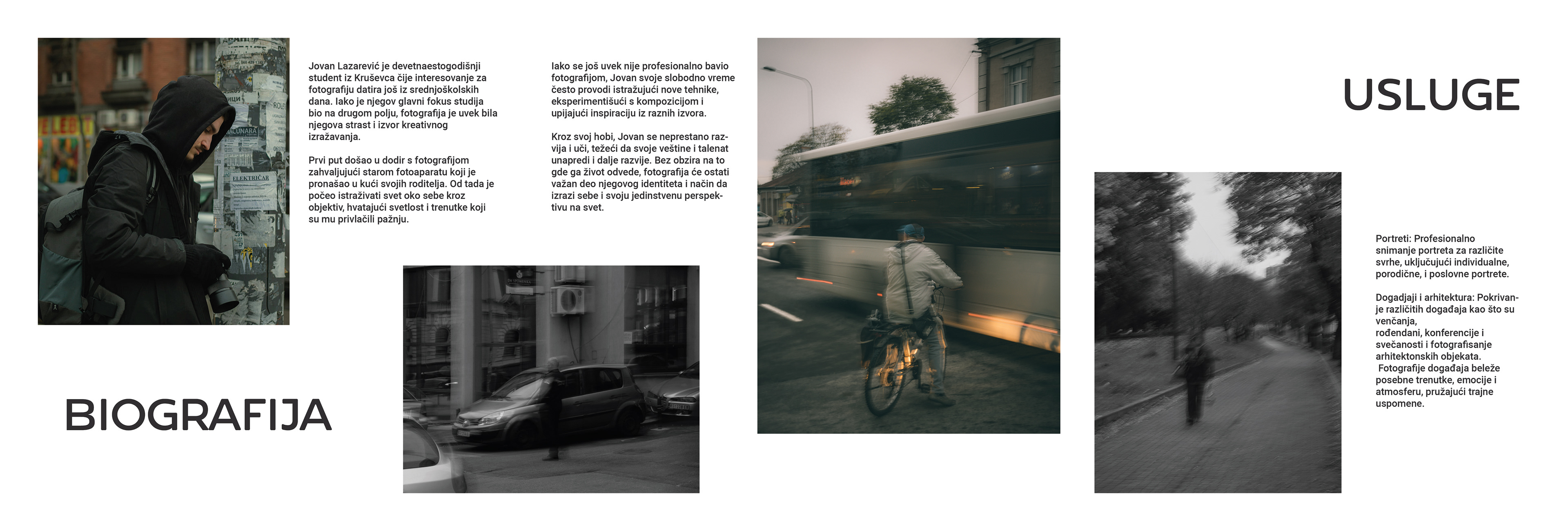 Brochure for personal photography advertisment ''White Crow'' 2
