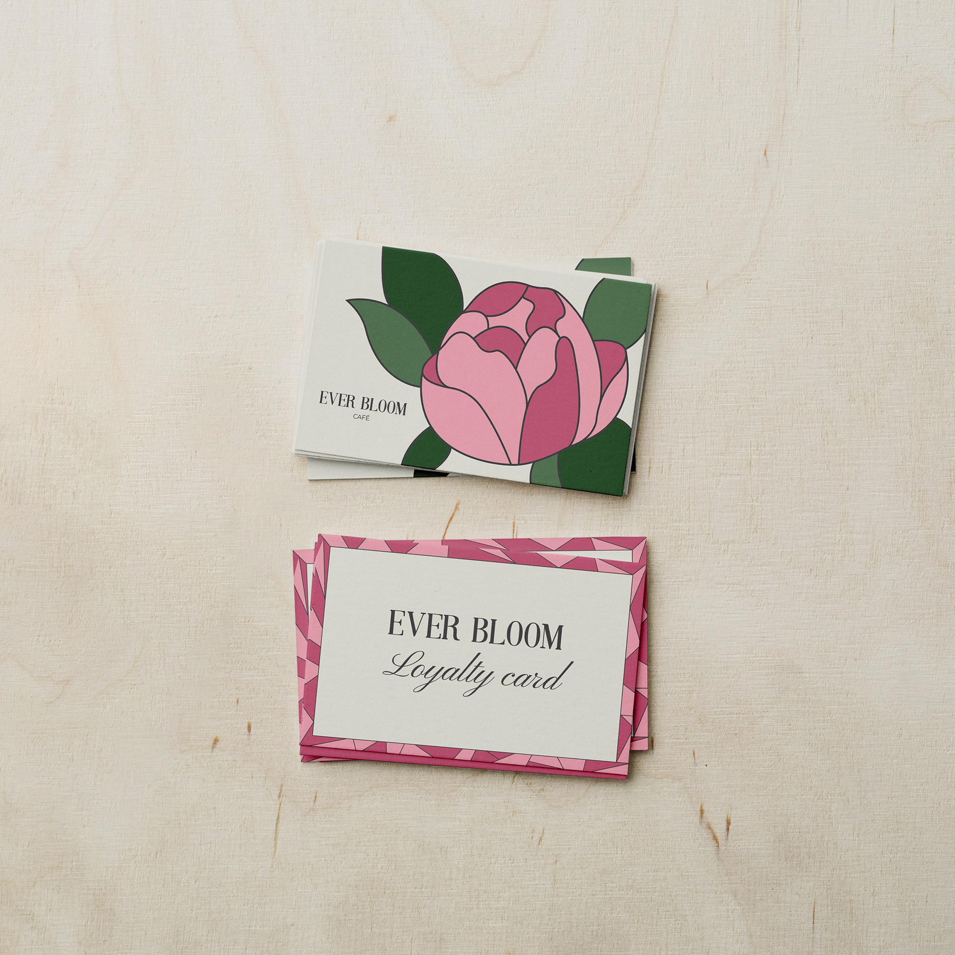 Loyalty cards mockup ''Ever Bloom'' 