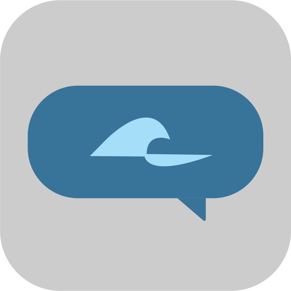 Logo for a chatting app ''Chat Wave''
